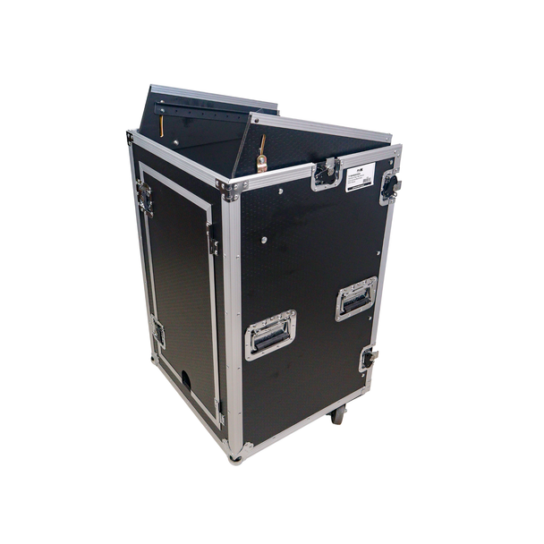 ProX T-18MRLT 18U Rack Case with 10U Mixer Top & Casters