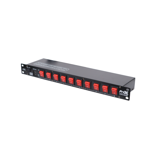 ProX X-PC10USB 1U 10-Outlet Rack Power Center with USB