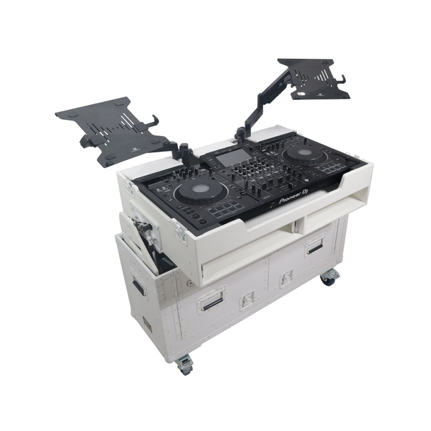 ProX XZF-UCXXWHITE Flip-Ready Hydraulic DJ Flight Case