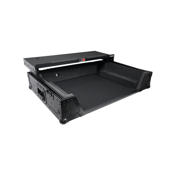 ProX ATA Flight Case for Denon PRIME 4 MK2 with Laptop Shelf & Wheels