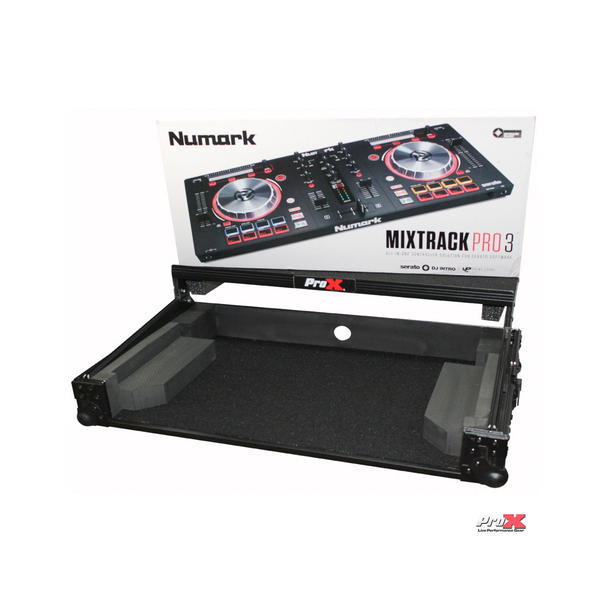 ProX Flight Case for Numark Mixtrack Pro 3 / Platinum with Laptop Shelf