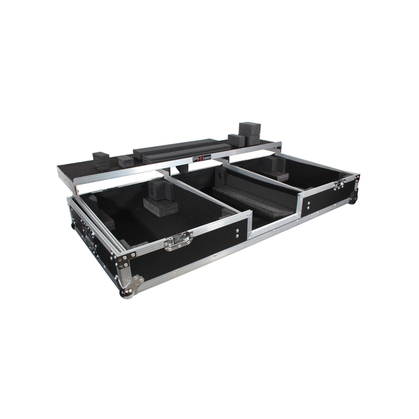 ProX XS-TMC1012WLTFBTL DJ Coffin Case for Rane 72 & Turntables with Laptop Shelf