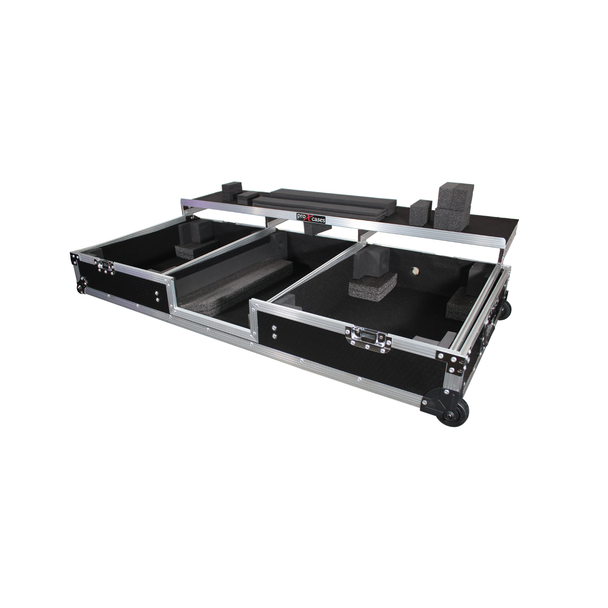 ProX XS-TMC1012WLTFBTL DJ Coffin Case for Rane 72 & Turntables with Laptop Shelf