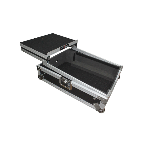ProX XS-M12LT Flight Case with Glide Laptop Shelf for 12" DJ Mixers