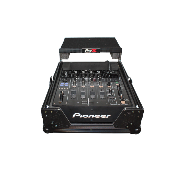 ProX XS-M12LTBL Flight Case with Laptop Shelf for 12" DJ Mixers
