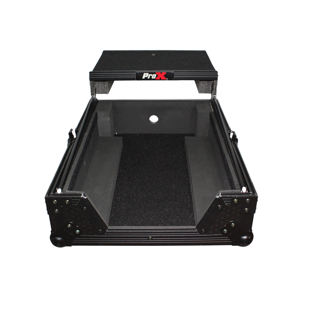 ProX XS-M12LTBL Flight Case with Laptop Shelf for 12" DJ Mixers