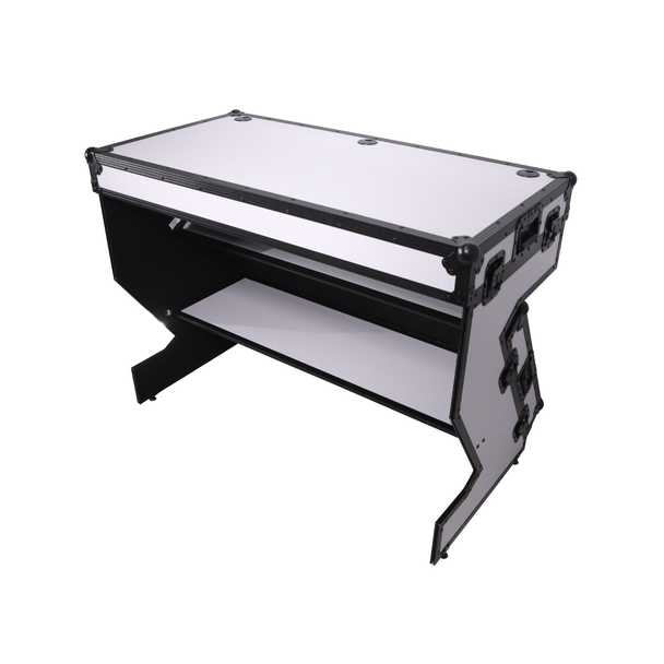 ProX XS-ZTABLEWH Z-Table Folding DJ Workstation with Wheels