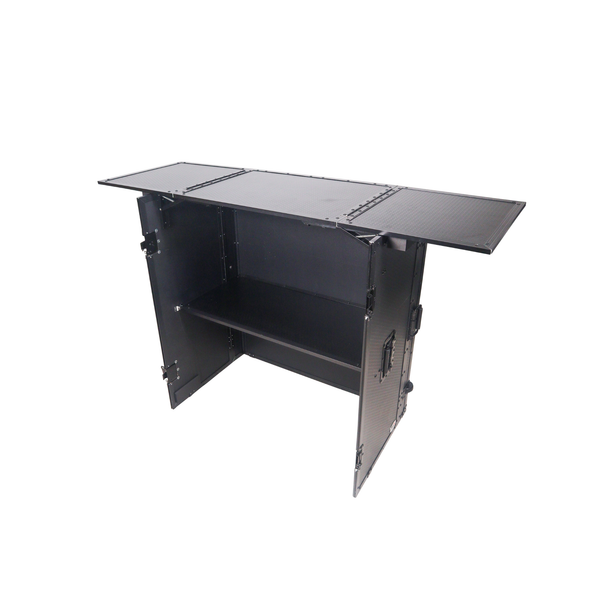 ProX XS-DJSTNBL Transformer Folding DJ Table Workstation with Wheels