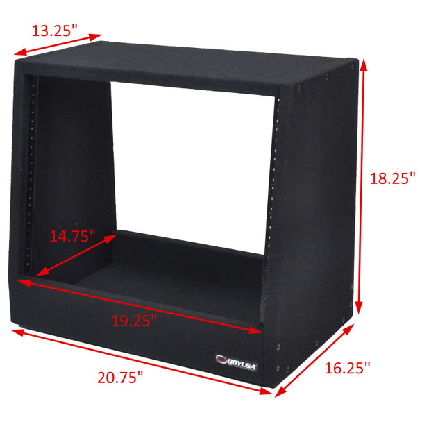 Odyssey 8U Carpeted Studio Rack MKII