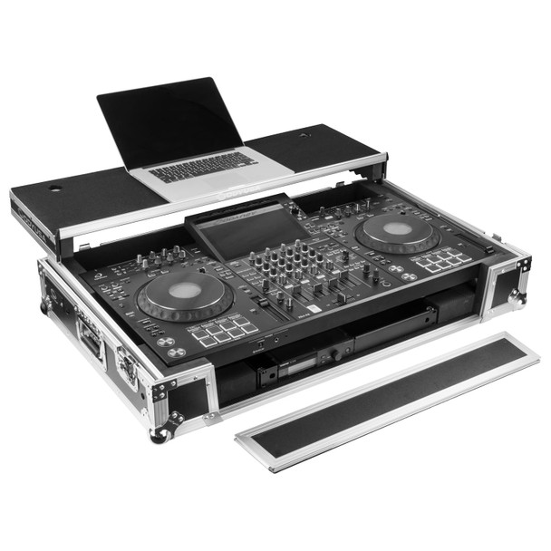 Odyssey AlphaTheta XDJ-AZ Flight Case with Dual 1U Rack, Wheels & Glide Laptop Platform