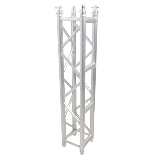 Aluminum box truss tower section for stage lighting, rigging, and event production