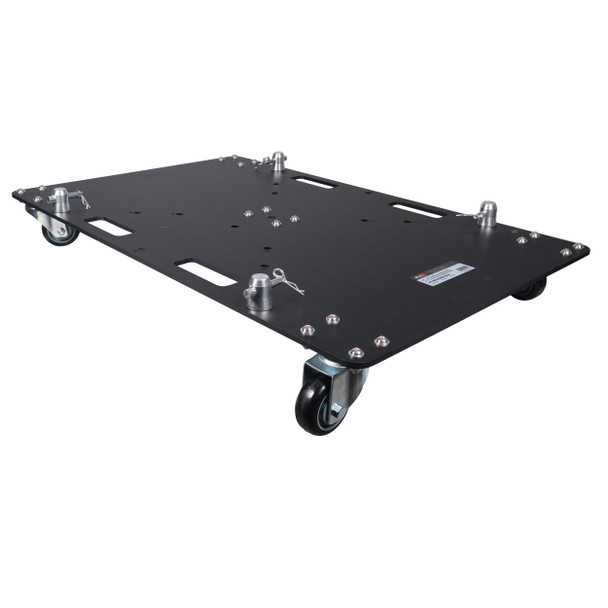 ProX 24 x 30 inch Rolling Base Plate for Rapid Grid Modular Truss System with locking casters - Black Finish