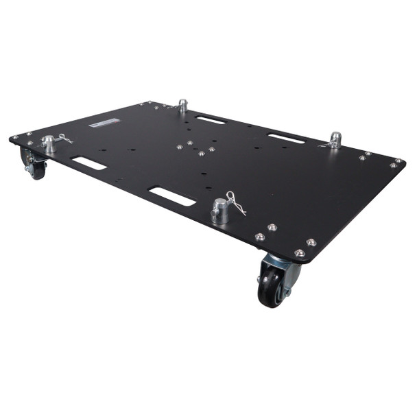 ProX 24 x 30 inch Rolling Base Plate for Rapid Grid Modular Truss System with locking casters - Black Finish