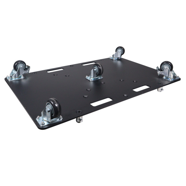 ProX 24 x 30 inch Rolling Base Plate for Rapid Grid Modular Truss System with locking casters - Black Finish