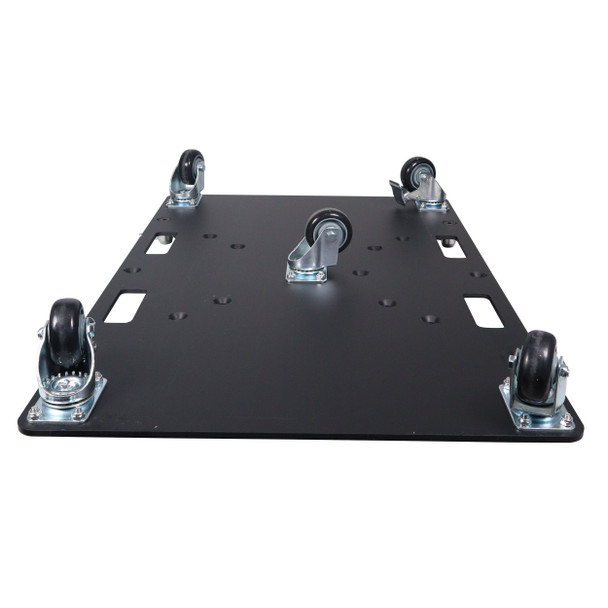 ProX 24 x 30 inch Rolling Base Plate for Rapid Grid Modular Truss System with locking casters - Black Finish