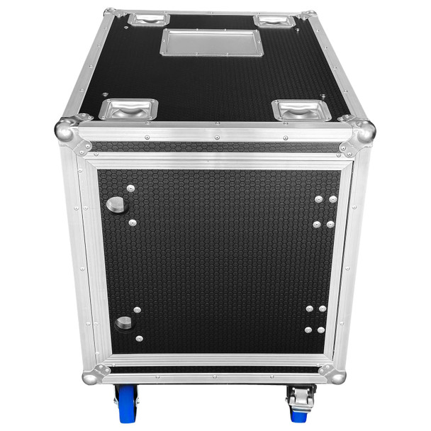  Odyssey Professional Black Industrial Board 12U Slam Rack with Casters