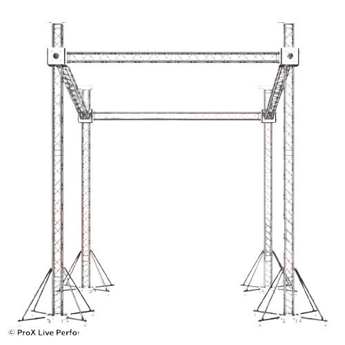 ProX 20x20 Slant Stage Roof Truss System | Gear Club Direct