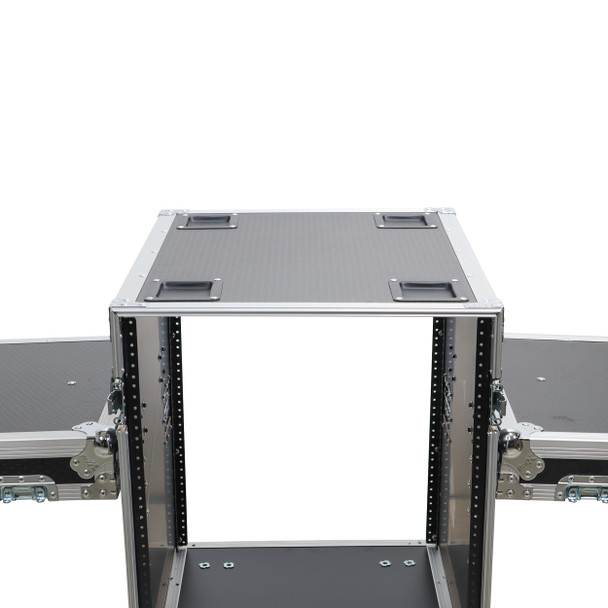 ProX 14U Space Amp Rack Mount ATA Flight Case, 24 Inch Depth W-Casters