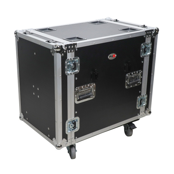 ProX 14U Space Amp Rack Mount ATA Flight Case, 24 Inch Depth W-Casters