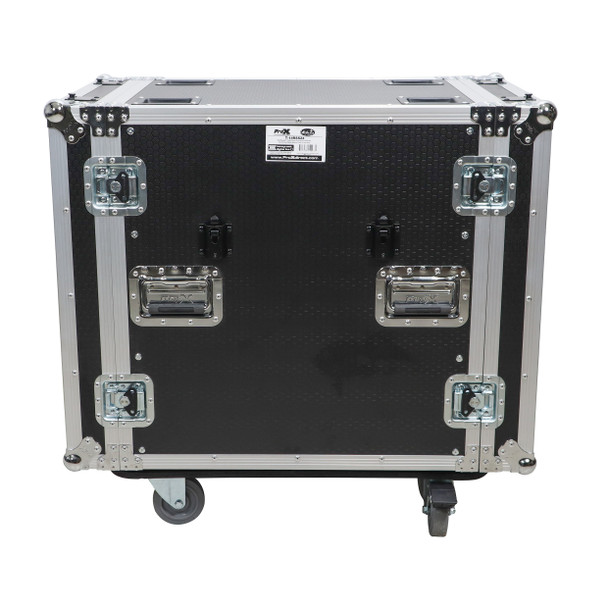 ProX 14U Space Amp Rack Mount ATA Flight Case, 24 Inch Depth W-Casters