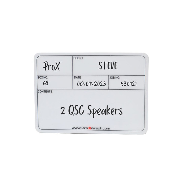 ProX 12 Pack of Medium-Sized Multipurpose Labels for Flight Cases 