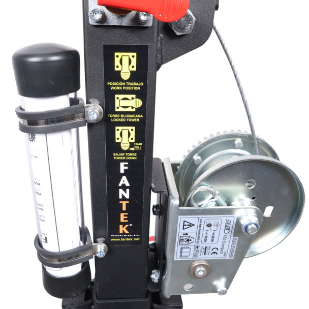 ProX Top Loading Truss Lifting Tower - Capacity 220 lbs Max Height 12.47 Ft. - Made in Spain by Fantek