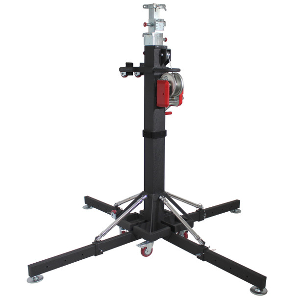 ProX 18 Ft. Lighting Heavy-Duty Crank Truss Stand Pair 500 Lb. Capacity with Outriggers Center Load18'Includes T-Adapter Truss Mount