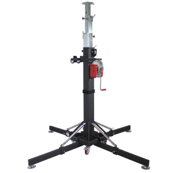 ProX 18 Ft. Lighting Heavy-Duty Crank Truss Stand 500 Lb. Capacity with Outriggers Center Load18'Includes T-Adapter Truss Mount