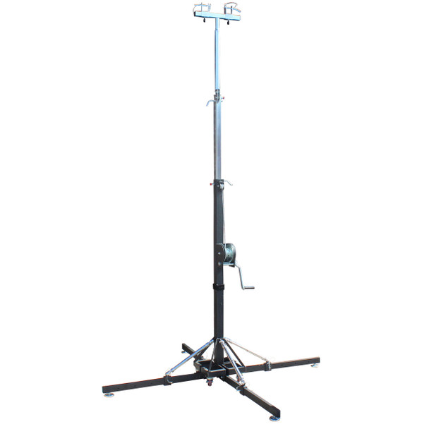 ProX 18 Ft. Lighting Crank Truss Stand 330 Lbs.Capacity Pair Includes T-Adapter Truss Mount
