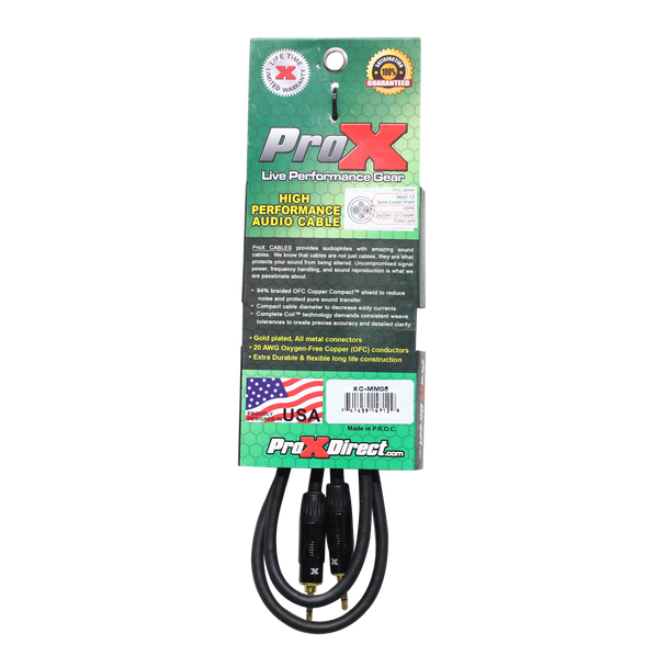 ProX XC-MM05 Professional 1/8 Inch TRS Audio Cable Featuring Durable Construction and Superior Signal Transfer