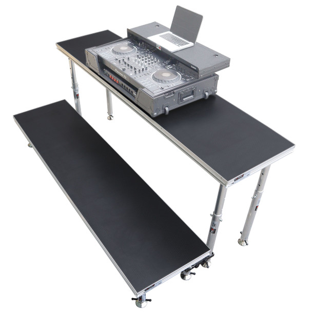 ProX StageQ 2 ft x 8 ft Stage Deck w/ 4 Adjustable 28–48 inch Legs
