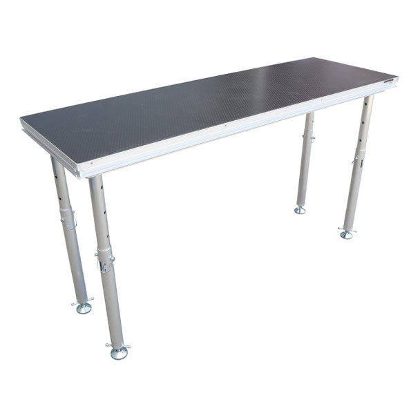ProX StageQ 2 ft x 6 ft Stage Deck w/ 4 Adjustable 28–48 inch Legs 