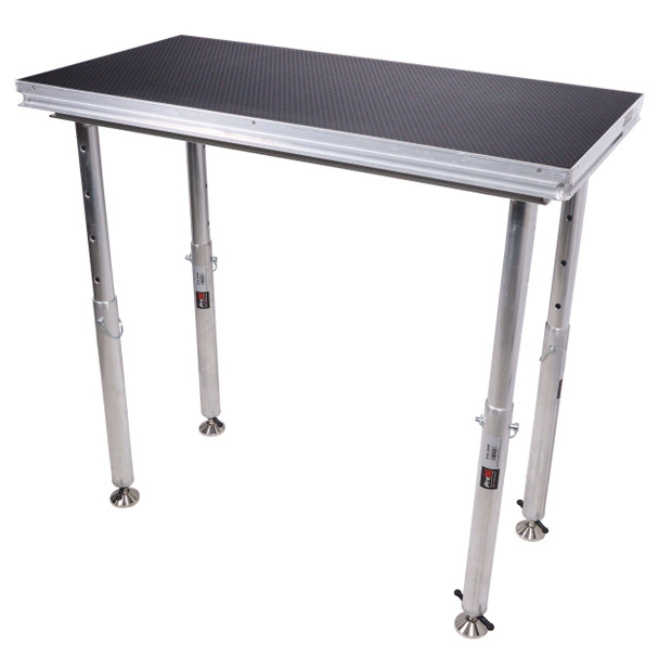 ProX StageQ 2 ft x 4 ft Stage Deck w/ 4 Adjustable 28–48 inch Legs