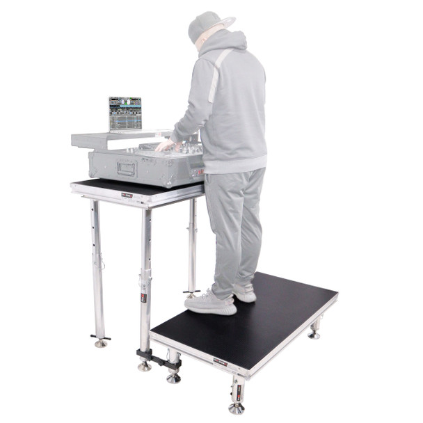 ProX StageQ 2 ft x 4 ft Stage Deck w/ 4 Adjustable 28–48 inch Legs