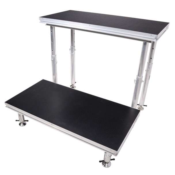 ProX StageQ 2 ft x 4 ft Stage Deck w/ 4 Adjustable 28–48 inch Legs