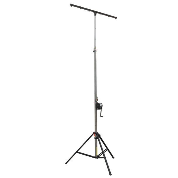 ProX 14 Ft. Heavy-duty Lighting Crank Stand for Lifting Truss 220 lbs Capacity Incl 5 Ft. T-Bar