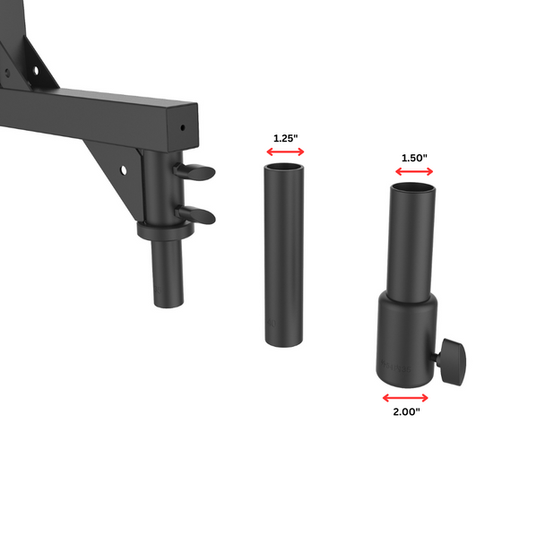 ProX Telescopic C-Shape Bar Support mount fits Crank Stand Lifter for Small Line Array Speakers Max Load 150 lbs