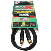 ProX XC-RCA05 5ft RCA Male to Male Audio Cable for DJ Equipment, Home Audio Systems, Amplifiers, Receivers, and Analog Audio Connections