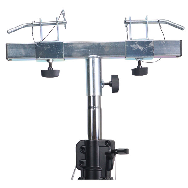ProX 10-Feet Height Adjustable Portable Crank Lighting Stand System with included 2x T-Bars Triangle Truss for 5 Ft. 10 Ft. 15 Ft. Width