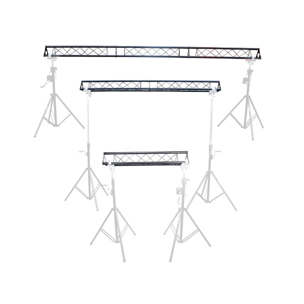 ProX Set of (3) Universal Lighting Truss System with 5 Ft. 10 Ft. 15 Ft. Triangle Segment Sections
