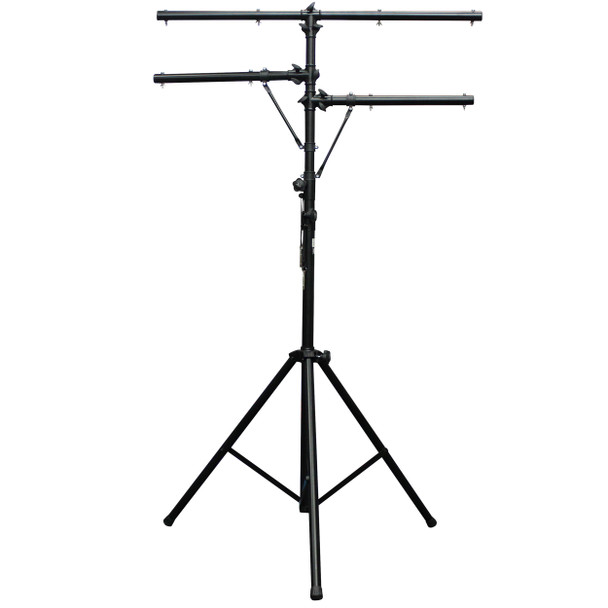 ProX Height Adjustable DJ Lighting Stand with (2) Side Bars " adjusts up to 12 Ft. Height