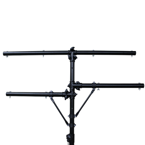 ProX Height Adjustable DJ Lighting Stand with (2) Side Bars " adjusts up to 12 Ft. Height