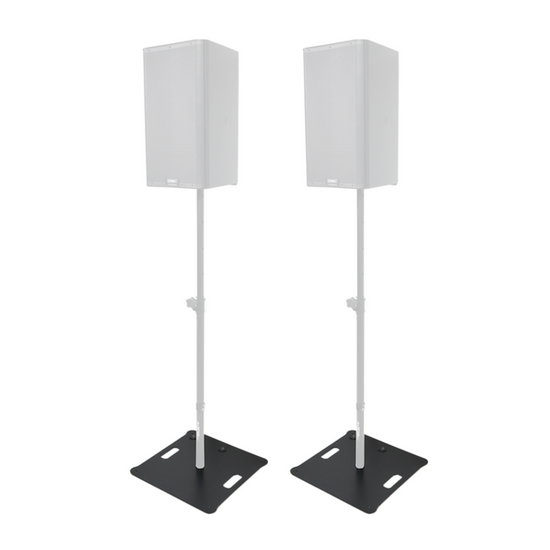 ProX Pair of Polaris Base Plates " 2 Heavy-Duty Speaker Pole Base Plates in Black