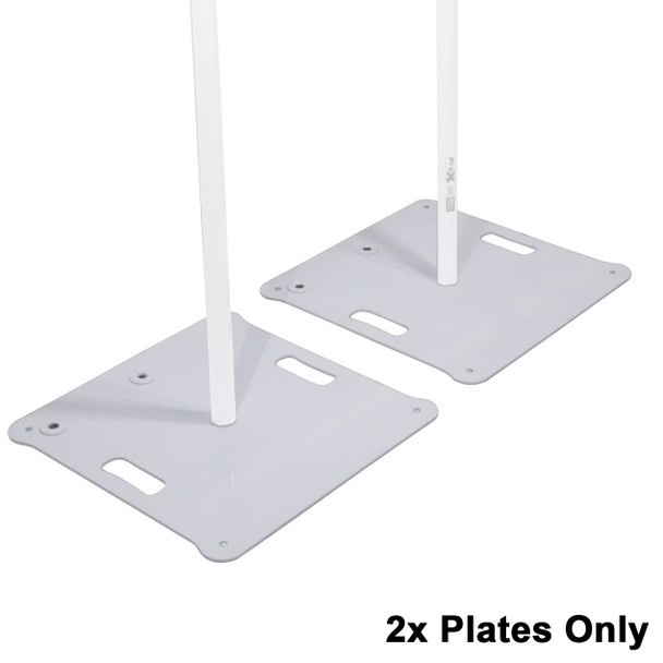 ProX Pair of Polaris Base Plates " 2 Heavy-Duty Speaker Pole Base Plates and Carry Bags in White
