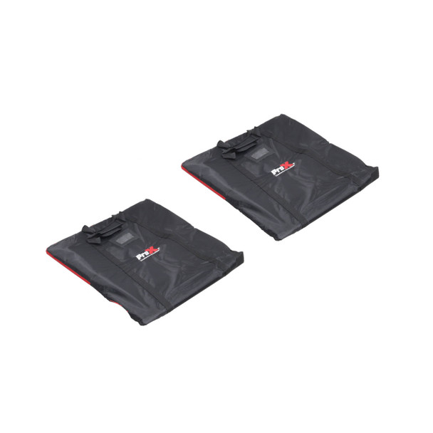 ProX Pair of Polaris Base Plates " 2 Heavy-Duty Speaker Pole Base Plates and Carry Bags in White