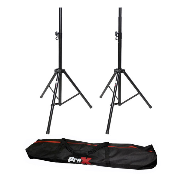 ProX Set of 2 Heavy Duty DJ PA Production PA 6 Ft. 72" All Metal Speaker Tripod Stand W/Carrying bag