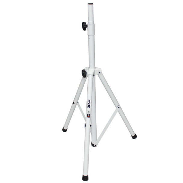 ProX White Heavy-Duty All Metal Speaker Tripod Stand Set of 2, 4-7 Ft. (44"-84") Cloud Series