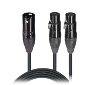 ProX XC-YXM Dual XLR Female to Single XLR Male Y-Splitter Adapter for Live Sound, Recording Studios, PA Systems, Mixers, and Professional Audio Applications