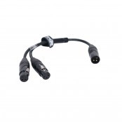 ProX XC-YXM XLR Y Adapter with Dual XLR Female Connectors and Single XLR Male Connector for Audio Signal Splitting and Routing