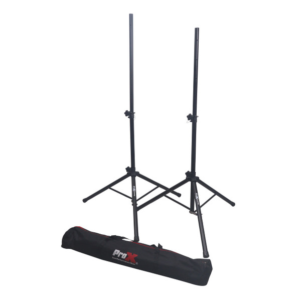 ProX Set of 2 Heavy Duty Speaker Tripod Stands 6 Ft. (44"-72") W/Bag
